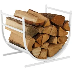 Relaxdays, Zubehör Kerzen + Kamin, Modernes Kaminholzregal in U-Form