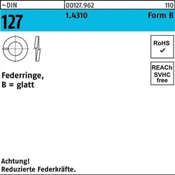 Federring DIN 127 B 2,3 1.4310 1000 Stück