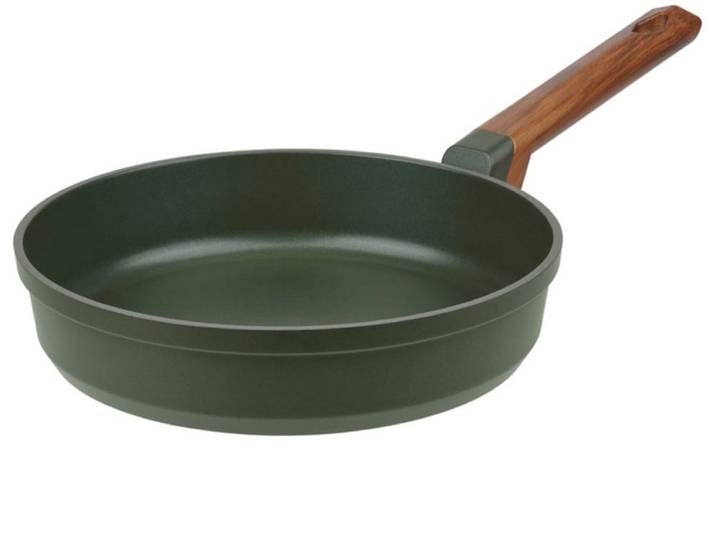 Bratpfanne RESTO KITCHENWARE Sadr, Universalpfanne langlebig und spülmaschinenfest , grün, H:5,5cm L:45,7cm Ø:24cm, Pfannen, Bratpfanne, Innere Queenhome-Antihaftbeschichtung für mehr Widerstandsfähigkeit