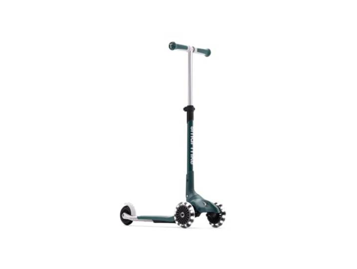 smarTrike Xtend Kids Mini+ Scooter Ride On Toy, Ages 2-9, Foldable Scooter for Kids with LED Wheels, Green
