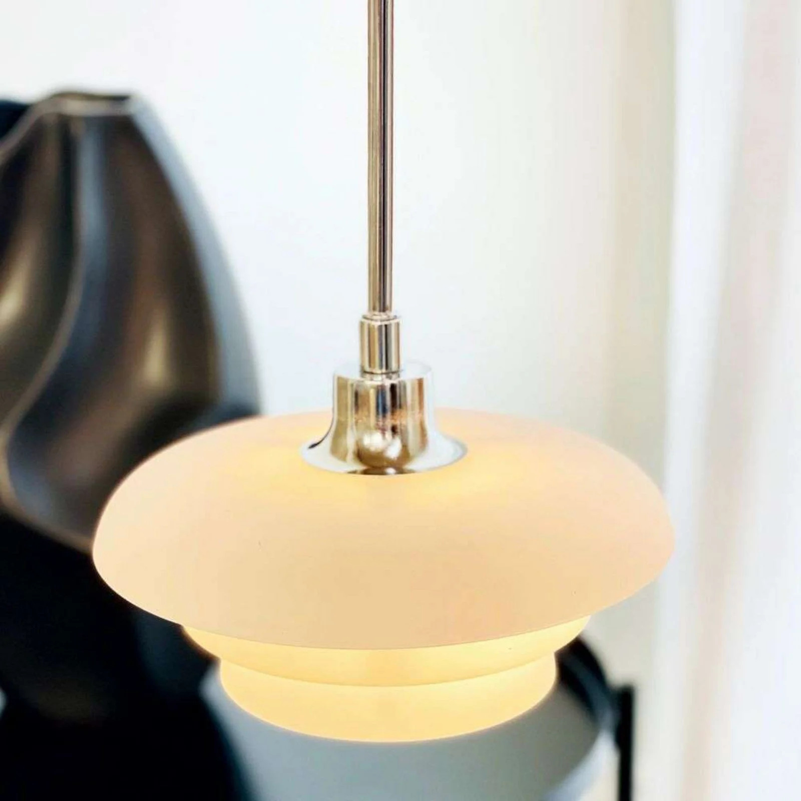Dyberg Larsen Ava hanglamp, wit, opaalglas, Ø 20 cm