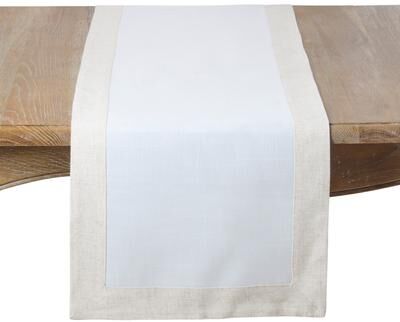 Saro Lifestyle Holiday Border Table Runner - Festive Christmas Table Runner for Dining & Seasonal Entertaining