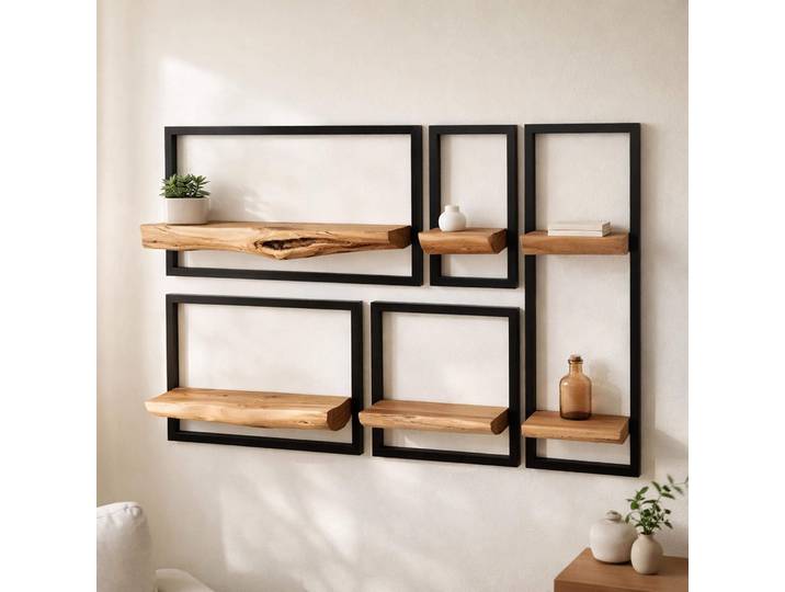Etagère industrielle bois et métal (lot de 5) - Frame