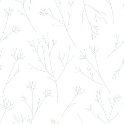 RoomMates Green & White Twigs Peel and Stick Wallpaper