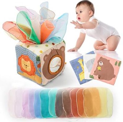 JoyToys Montessori Baby Sensory Tissue Box Early Learning Toy For Fine Motor Skill Development Montessori Baby Sensory Tissue Box Early Learning Toy For Fine Motor Skill Development