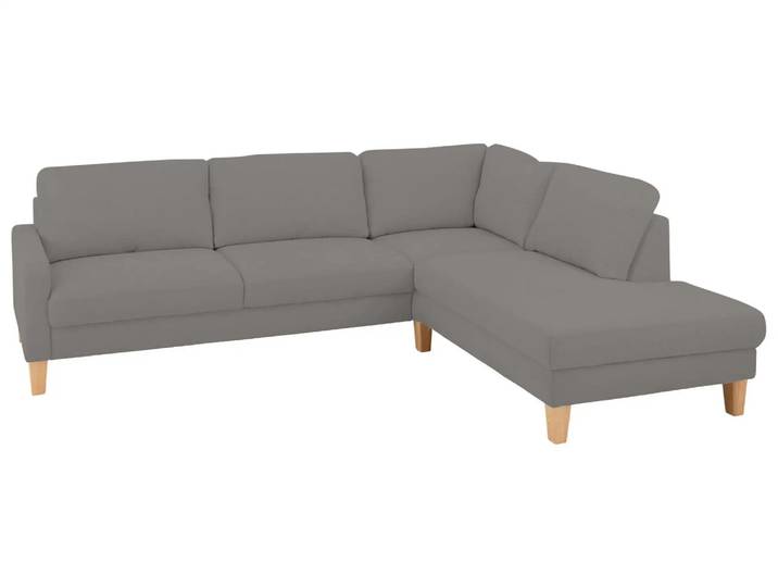 Ecksofa Cagliari Basic Candy / Farbe: Stone / Material: Stoff Basic