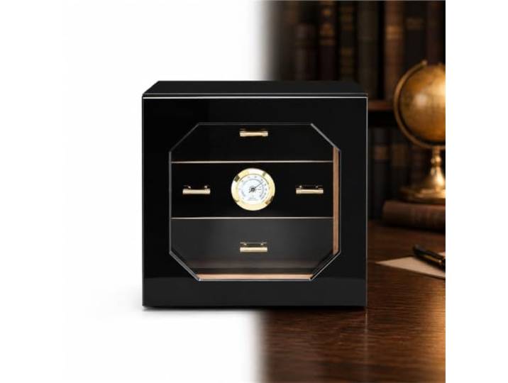 xueqiaolian1006 Eleganter Zigarren-Humidor mit Klavierlack Reguliert die Luftfeuchtigkeit auf natürliche Weise, um Ihre wertvollen Zigarren zu schützen.