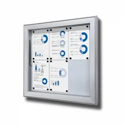 Schaukasten außen tief 6 x DIN A4 ESG-Glas abschließbar