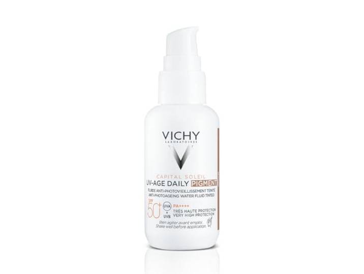 Vichy Capital Soleil UV Age Fluido Dagelijkse zonnebrandvloeistof met kleur, Medium, SPF50+, 40 ml
