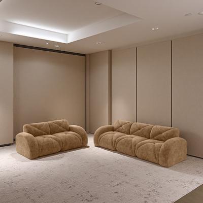 ZWYO HOSIMU Velvet Sofa Set with 2-Seater and 3-Seater and No Assembly Required (2-Piece)
