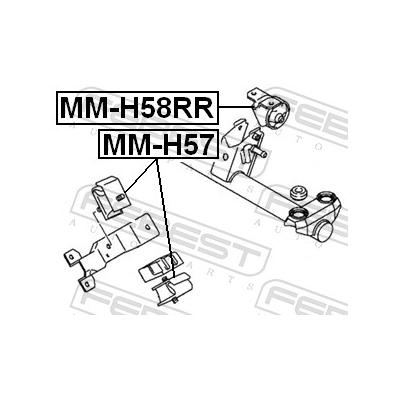 FEBEST Lagerung, Motorh57 vorne für MITSUBISHI