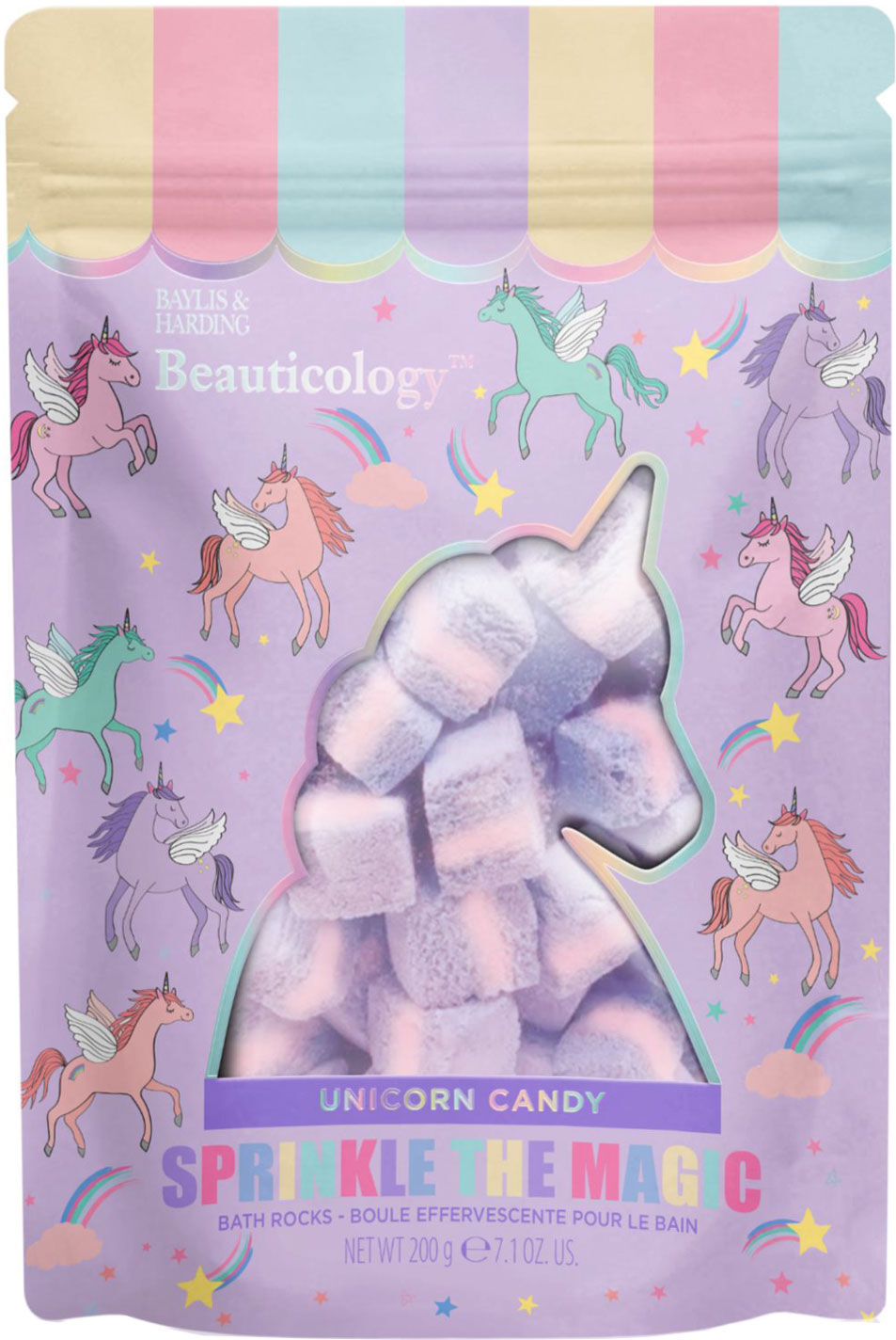 BAYLIS & HARDING Unicorn Candy Bath Rocks 200g