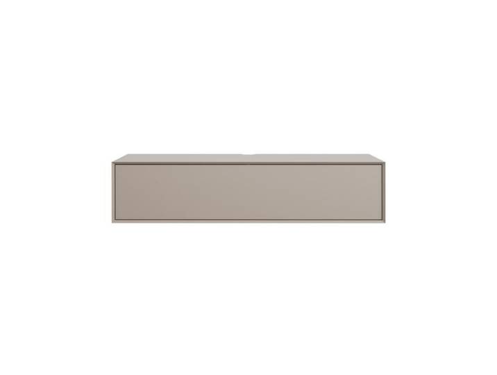 CALICOSY - Meuble TV bas 1 abattant L160 cm ORÉLIA - Sable
