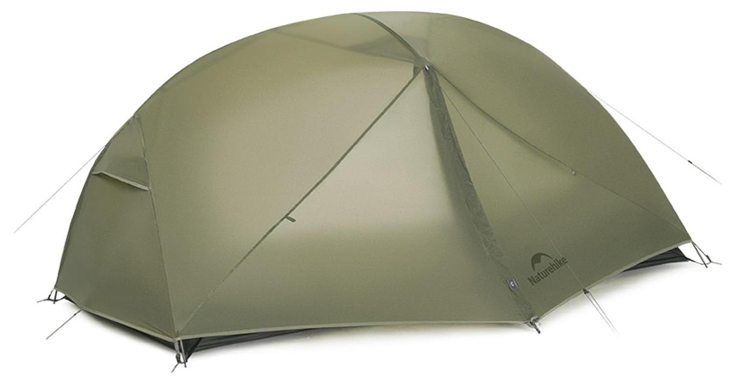 Freistehendes Trekkingzelt 20D, 2 Personen, grün, 1,46 kg