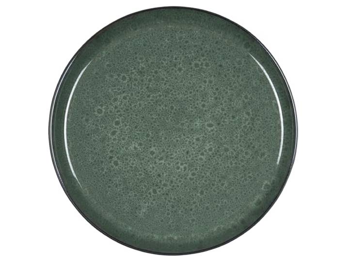 BITZ Assiette\, Assiette plate\, Assiette plate en grès\, 27 cm de diamètre\, noir/vert