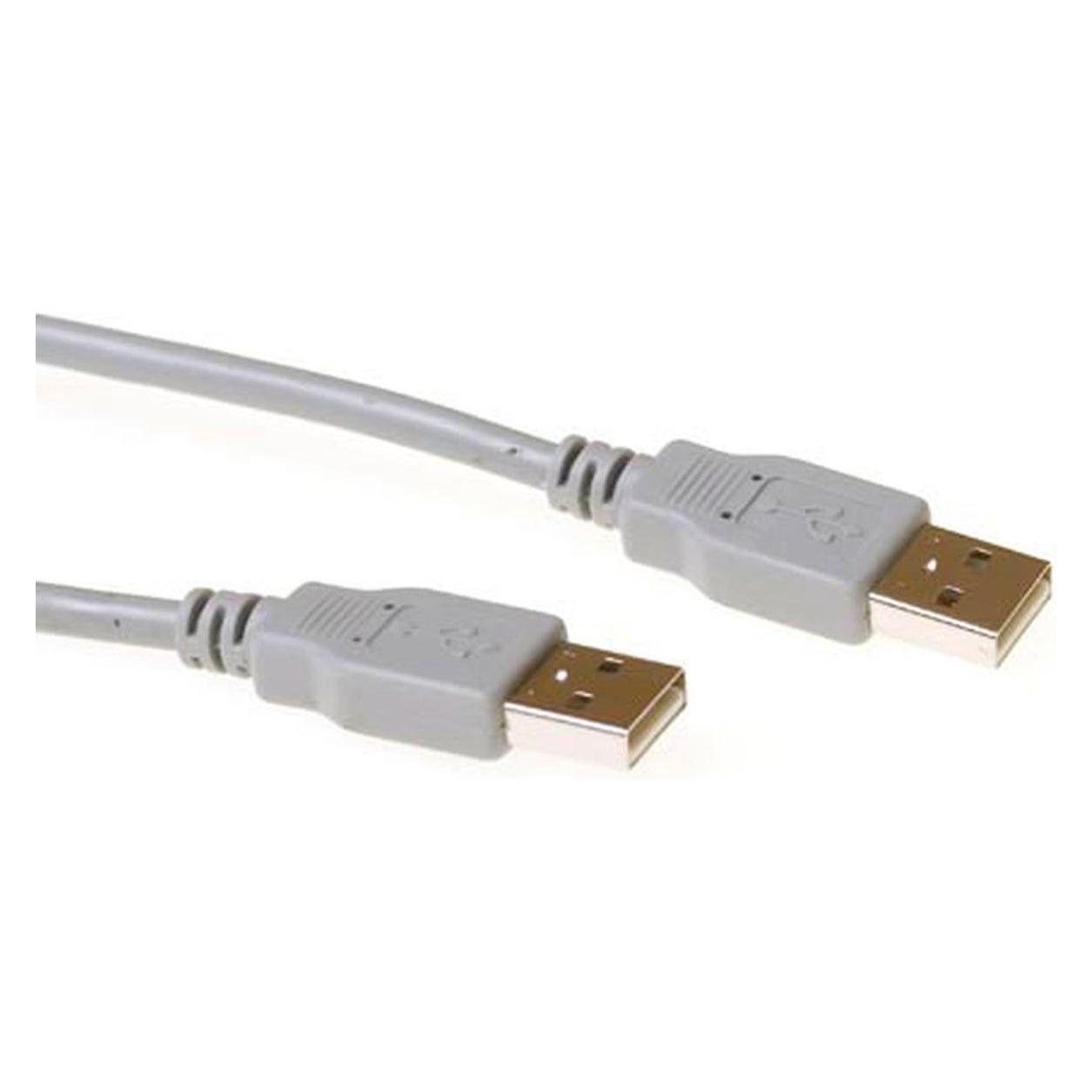 ACT USB 2.0 Connection Cable Ivory 3.0m 3m USB A USB A USB Kabel (3 m, USB 2.0) (SB2503)