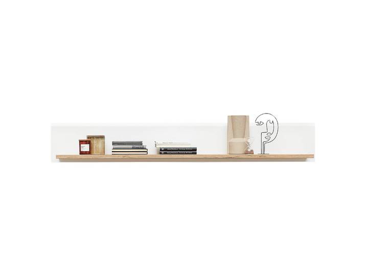 Wandboard MDF Mitteldichte Holzfaserplatte , Weiß 160 x 24 x 22cm