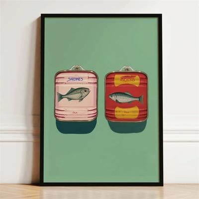 Uplift Treasures French Breakfast Canvas Wall Art Lemon Wine Oyster And Pasta Poster 6 11.81 16.54 In Unframed