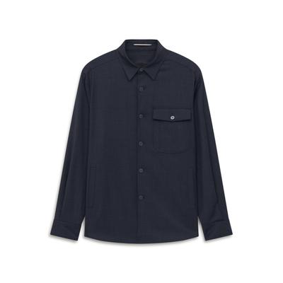 Sakko BUGATTI "Regular Fit", Herren, Gr. 58, blau (380, marine), Sakkos Sakko, Regular Fit Wollmix Reverskragen Business