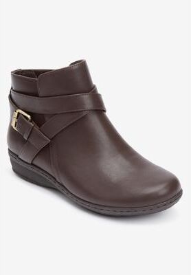 Women's The Bronte Bootie by Comfortview in Dark Brown (Size 7 M)