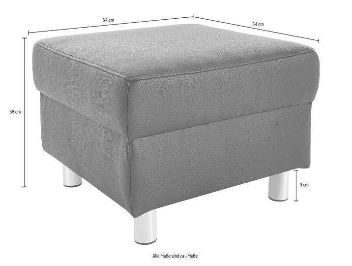 Hocker HOME AFFAIRE Jamie , grau, B:54cm H:38cm T:54cm, Microfaser PRIMABELLE (100% Polyester);Struktur fein ( 100% Polyester);Struktur grob ( 100% Polyester);Luxus-Kunstleder, Hocker, Hocker