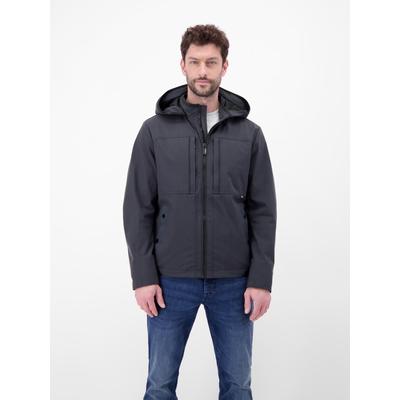 Outdoorjacke LERROS "Leichte Funktionsjacke mit abnehmbarer Kapuze", Herren, Gr. XL, schwarz (blau night), 100% Polyester, Jacken Outdoorjacke