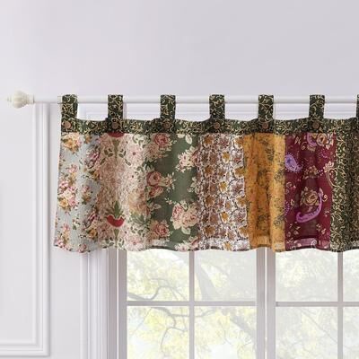 Greenland Home Fashions Antique Chic Authentic Patchwork Cotton Window Valance