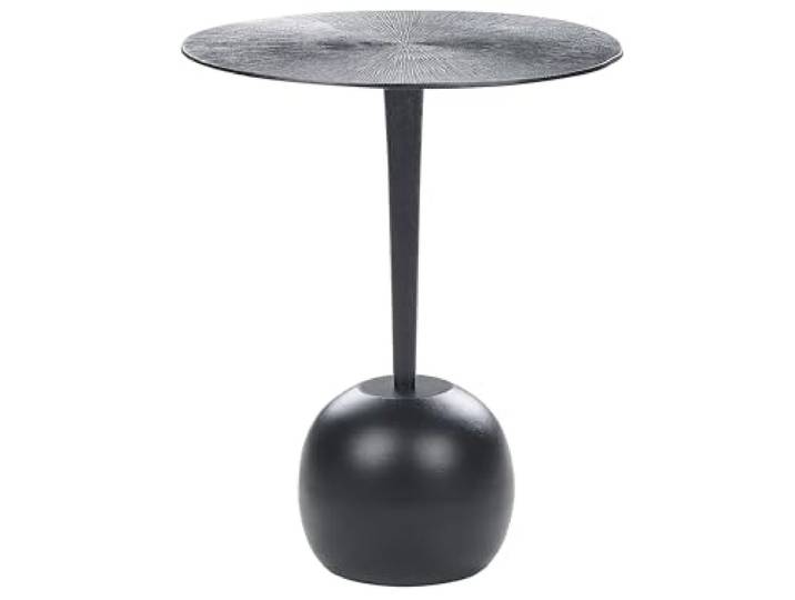 Beistelltisch Metall schwarz rund Säulenfuß einbeinig ⌀ 40 cm Modern Eucla