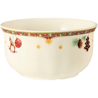 Müslischale SELTMANN WEIDEN "Marieluise - Weihnachtsnostalgie", beige (bunt), B:15cm H:7,8cm L:15cm T:15cm Ø:15cm, Porzellan, Schüsseln, Müslischale, Schale 15 cm