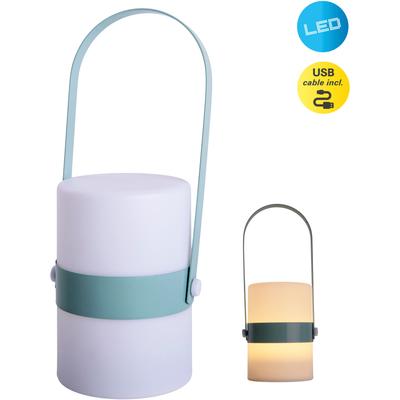 NÄVE LED Dekolicht "Neo", grün (mint), 1, H: 28cm, 1 Stk., Leuchten, mint/weiß, inkl. Griff / Aufhängung, inkl. 1m USB-Kabel, warmweiß