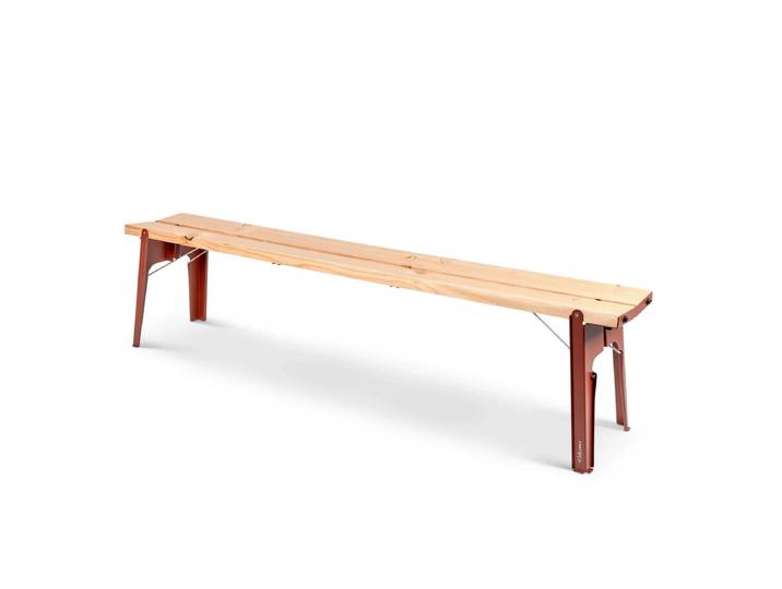 Weltevree - Salut Outdoor Bank 190 x 30 cm, oxidrot