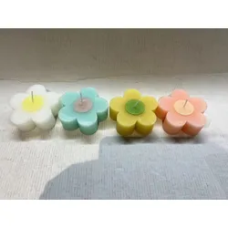 Kerze FLOWER (BHT 9x3x9 cm) - BHT 9x3x9 cm