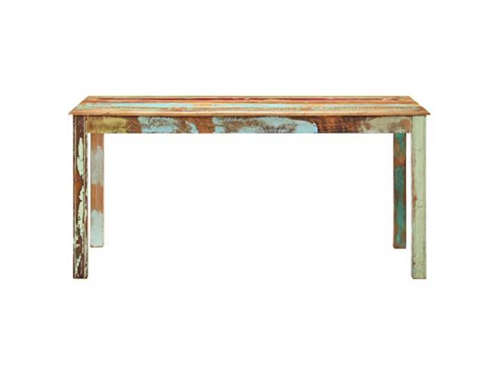 KGHERMDF Esstisch Massivholz Altholz 160x80 cm Recyceltes Tropenholz, Antiker Stil, Robust, Einzigartige Maserung, Einfache Montage