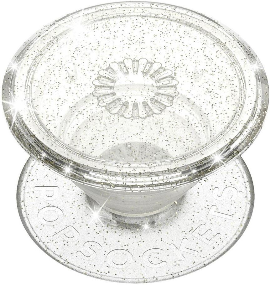 Popsockets Grip Puhelinpidike, Clear Glitter Silver
