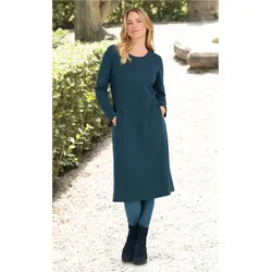 Baumwoll-Kleid in petrol in Größe 50 von DW-Shop, Petrol, 50