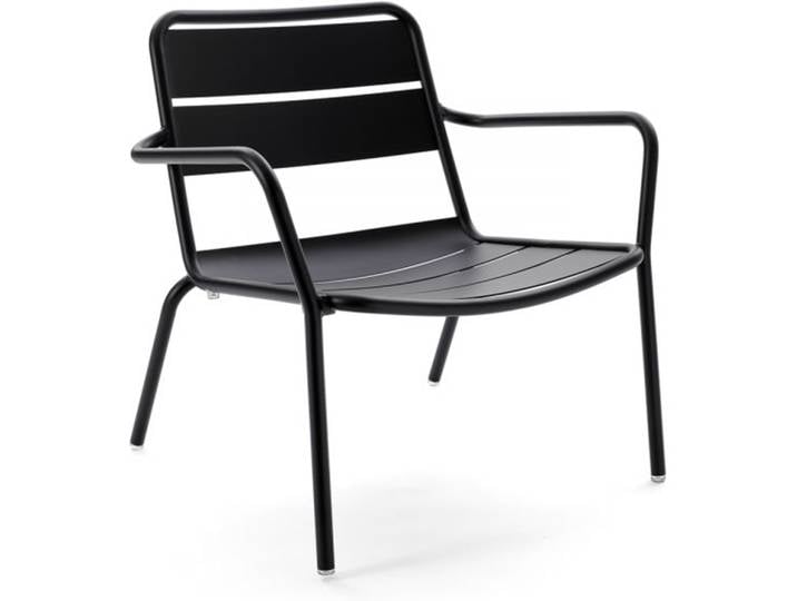 Lounge Sessel Malaga Aluminium schwarz 76.7x72.5x69.3 cm