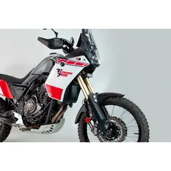 Uniracing Yamaha XT 700 Z Ténéré, Kratzerschutz-Set vorne - Schwarz/Weiß/Rot/Transparent