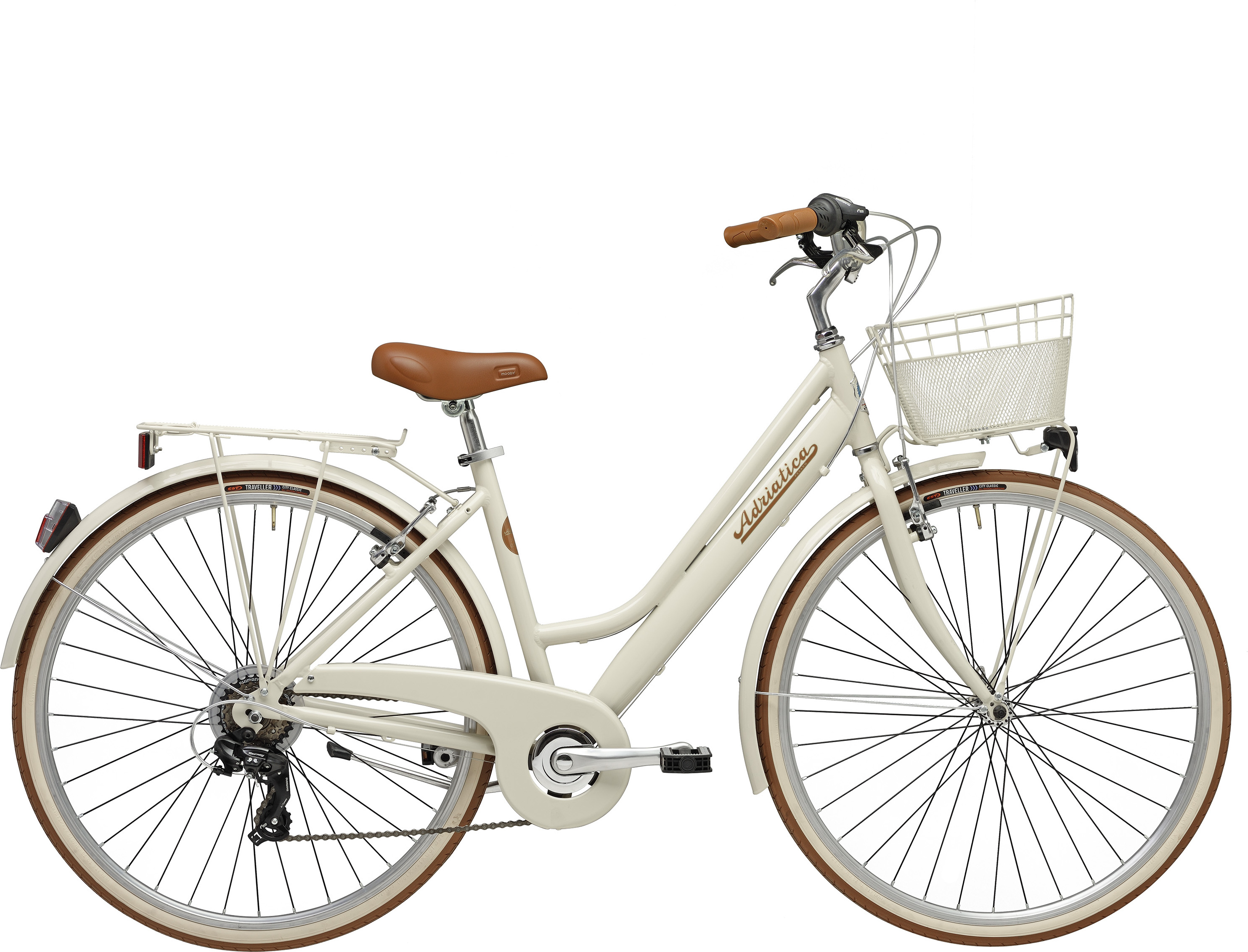 69 Adriatica Cityfahrrad 28 Zoll RETRO Lady beige inkl. Korb
