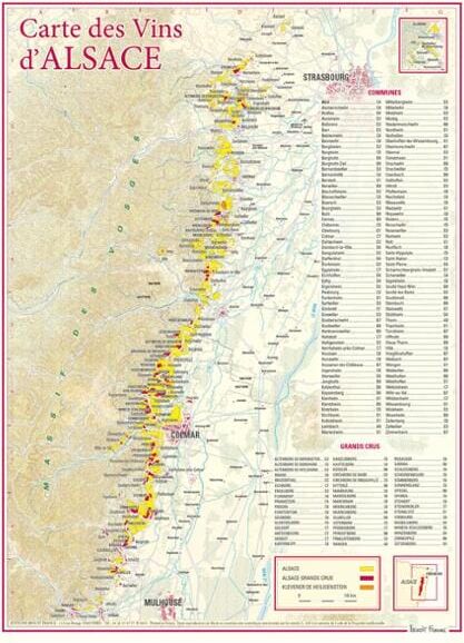 Carte des vins d'Alsace   Benoit France