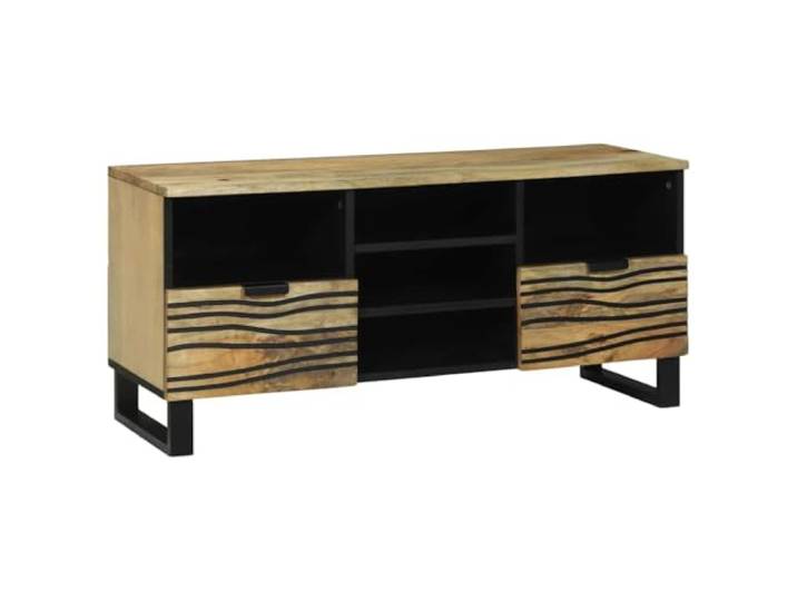 hliofuir TV Board Wandmontiert Braun 100x33x46 cm Holzwerkstoff Platzsparender TV Schrank zur Wandmontage in Braun aus Holzwerkstoff, ideal fuer Unterhaltungselektronik im Schlafzimmer.