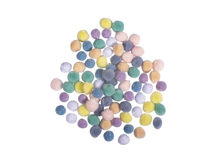 Rayher Pompon-Mischung ⌀ 1.5 cm 80 Stück