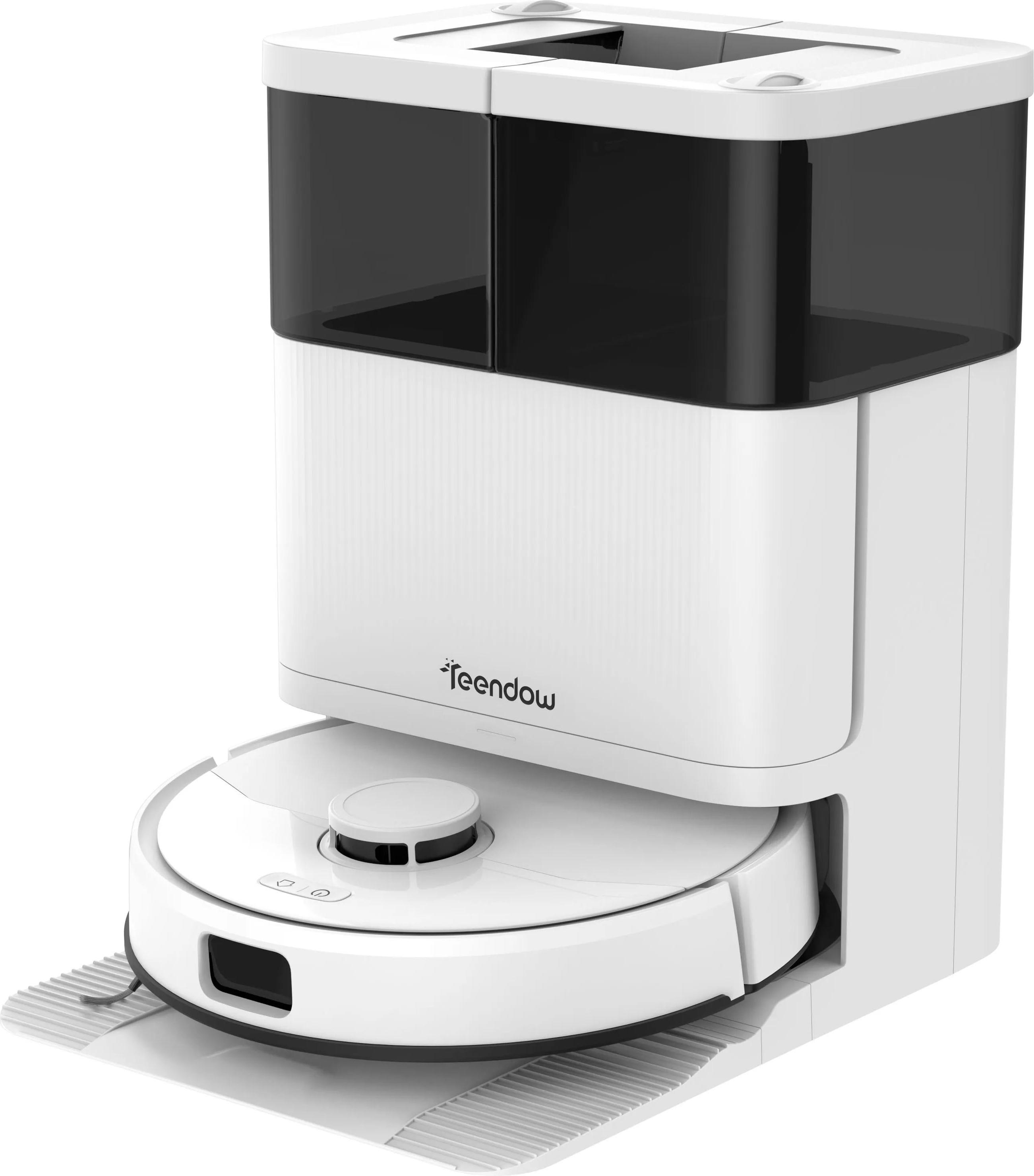 Saugroboter mit Wischfunktion - D63S Ultra - 10 kPa Saugleistung - Kantenreinigung - Automatische Moppreinigung - Selbstentleerung - 160 min Laufzeit - 230V