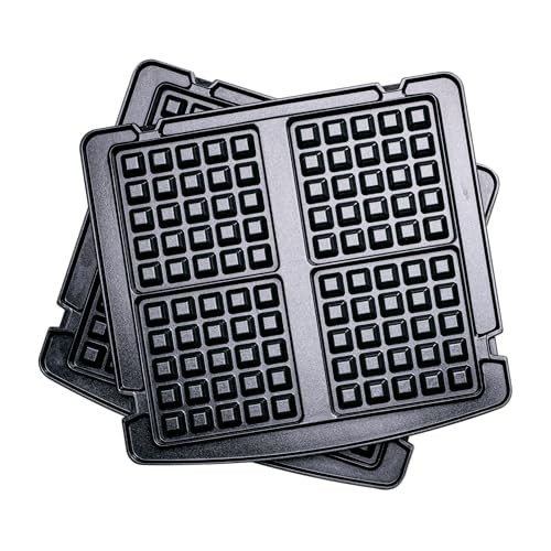 GreenPan Elite Gezond Keramisch Non-Stick Belgische Wafelplaten voor Contactgrill, Verwijderbare platen, Zwart