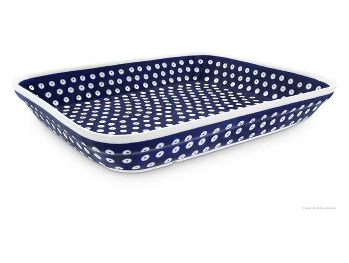 Bunzlauer Keramik Auflaufform Bunzlauer Keramik 2,2L Auflaufform groß eckig 26x33,3x5,5cm Dekor 42, Keramik