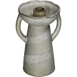 Kerzenhalter (LBH 11x9,80x16 cm) - grau - LBH 11x9,80x16 cm