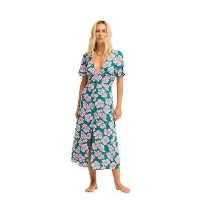 Sommerkleid BILLABONG "Your Girl", Damen, Gr. M, bunt (deep lagoon), Obermaterial: 100% Viskose., Kleider Sommerkleid