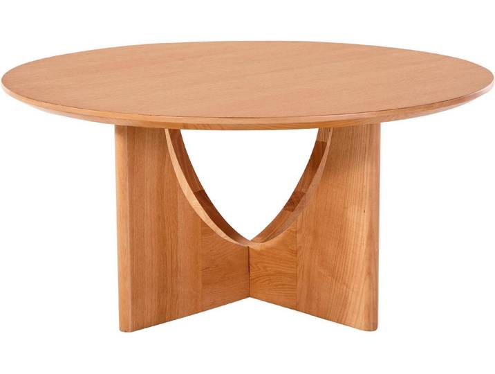 LeGer Home by Lena Gercke Couchtisch, massives Eschenholz, markantes Kreuzfuß-Design, Breite 85 cm