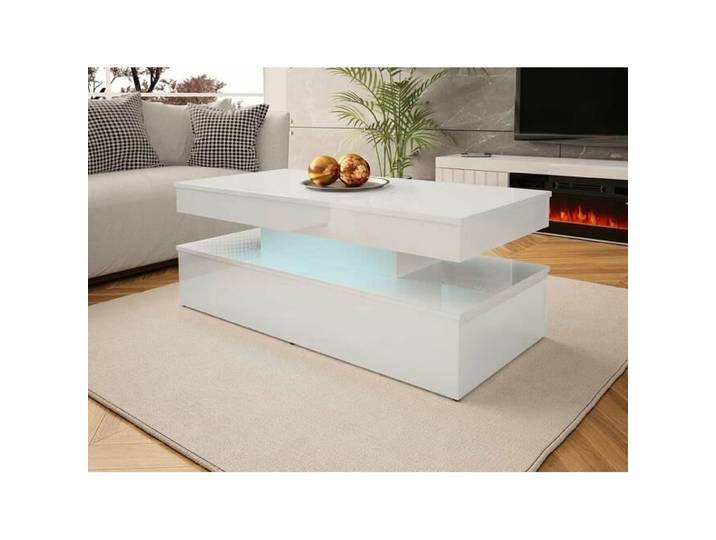 Table basse - Table basse Merced N100 472568 - Blanc - 120x55x50cm