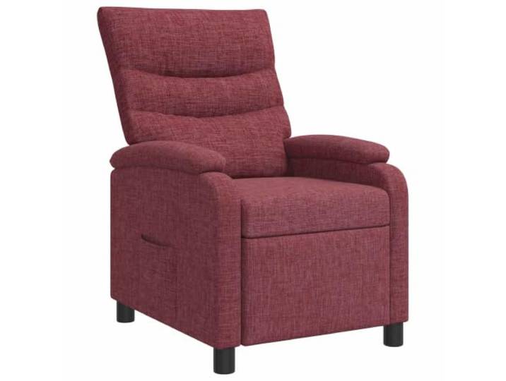 Liegesessel Weinrot Stoff 100% Polyester Metall Holzwerkstoff Verstellbar Pflegeleichter Polyesterbezug, Schaumstoff-Faserfüllung, stabiler Metall-Holzrahmen, höhenverstellbar, modernes Design