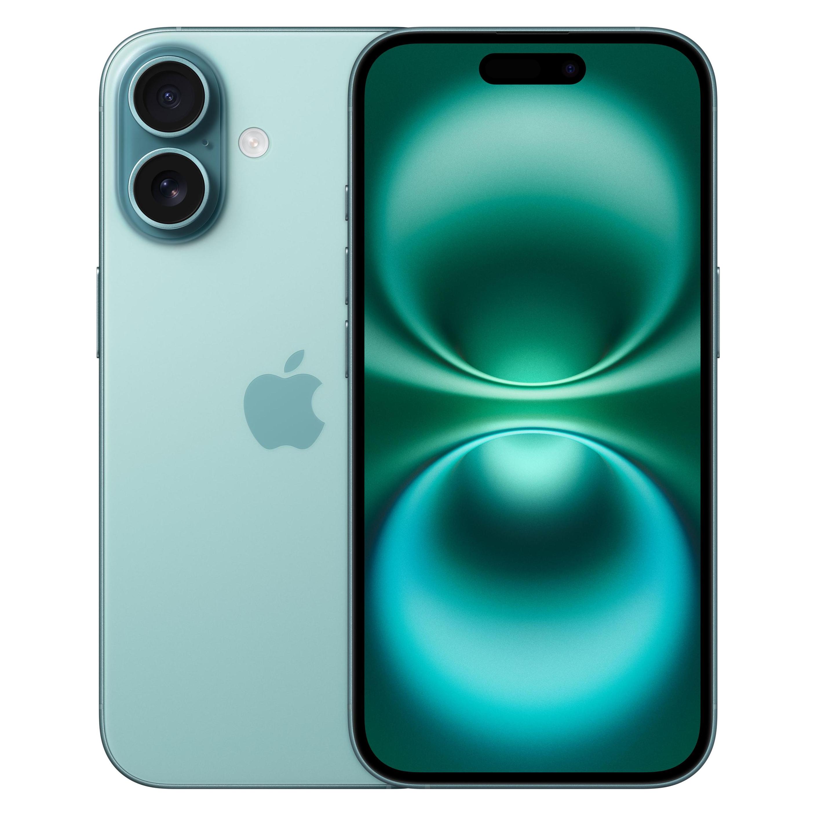 Apple iPhone 16 (128 GB, Teal, 6.10", SIM + eSIM, 5G) (MYED3QL/A)